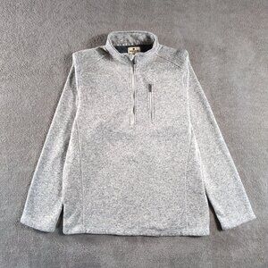 Woolrich Men’s XL Greige Fleece 1/4 Zip Pullover w/ Zip Pockets‎ Outdoor Hiking